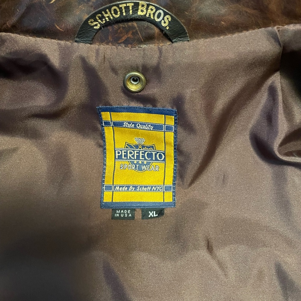 ** SOLD ** SCHOTT NYC PERFECTO MODEL 619 LIGHTWEIGHT BIKER JACKET - Picture 10 of 16